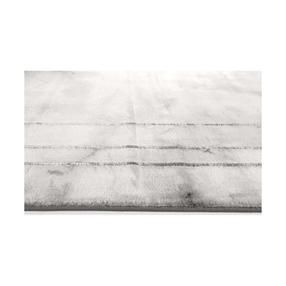 Edge texture detail of Modern Antep Grey Designer Rug showing soft grey and white surface