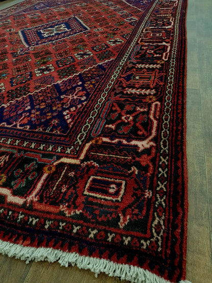 Close-up of Persian Meimeh hand-knotted wool rug 300 x 210 cm showing Persian pattern and wool pile