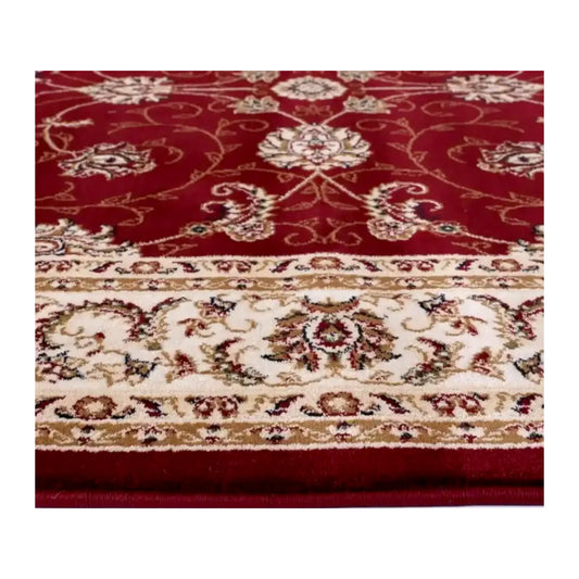 Suzani red rug floral pattern detail 